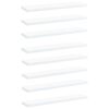 vidaXL 本棚ボード 8点 ホワイト 40x10x1.5cm エンジニアリングウッド