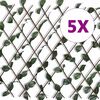 vidaXL ウィロートレリス フェンス 5面 人工葉付き 180x90cm