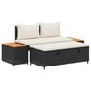 vidaXL アウトドアソファセット 4 -Seater 4 pcs 55 x 30 x 39 cm ポリラタンとアカシア