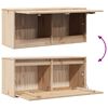 vidaXL ウォールキャビネット 80x30x35 cm 無垢材 パイン材