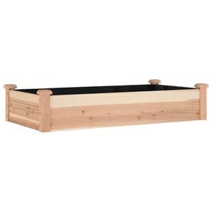 vidaXL ガーデンレイズドベッド ライナー付き 120x60x25cm モミ無垢材