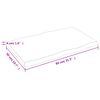 vidaXL テーブルトップ ライトブラウン 80x50x(2-4) cm 加工済み無垢材 ライブエッジ