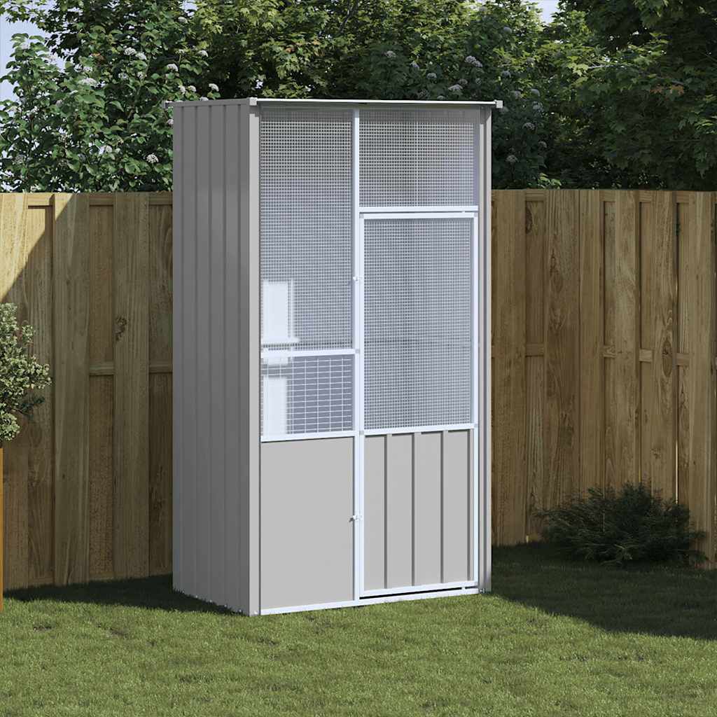 vidaXL バードケージ グレー 115x78x200 cm 亜鉛メッキ鋼 | vidaXL.jp