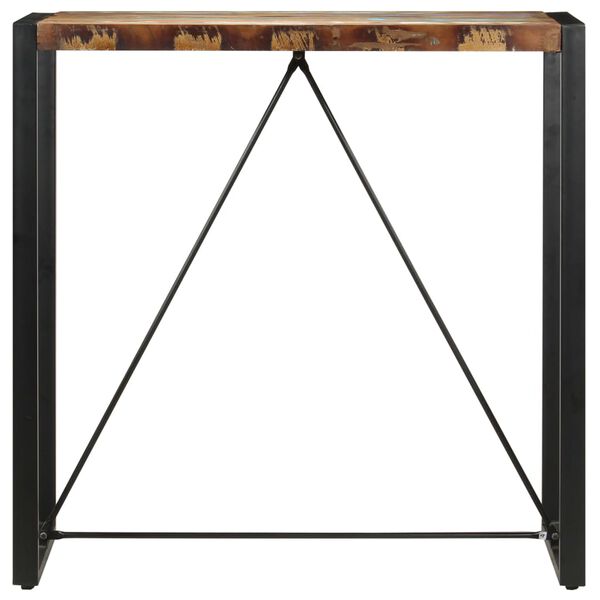 vidaXL バーテーブル 110x60x110cm 無垢の再生木材