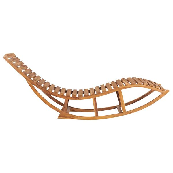 vidaXL ロッキングサンラウンジャー チーク無垢材