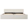 vidaXL 油圧式収納ベッドフレーム ホワイト 合成皮革製 180x200cm
