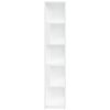vidaXL コーナーキャビネット ホワイト 33x33x164.5 cm エンジニアードウッド