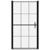 vidaXL シャワードア 強化ガラス製 100x178cm ブラック