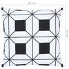vidaXL クッション2点 柄プリント ブラック＆ホワイト 40x40cm コットン製