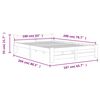 vidaXL ベッドフレーム ダークグレー パインウッド 無垢材 160x200cm