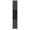 vidaXL バスルームキャビネット 灰色 30x30x183.5cm パーティクルボード