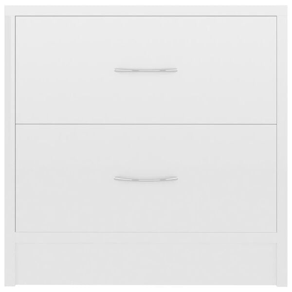 vidaXL ベッドサイドキャビネット ハイグロスホワイト 40x30x40cm エンジニアリングウッド