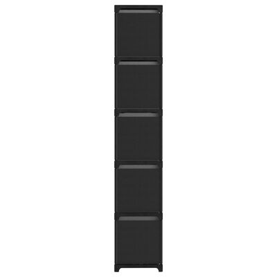 vidaXL 15キューブ ディスプレイシェルフ 箱付き ブラック 103x30x175.5cm 布製