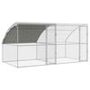 vidaXL 鶏小屋 2 pcs シルバー 400 x 200 x 200 cm スチールとPE