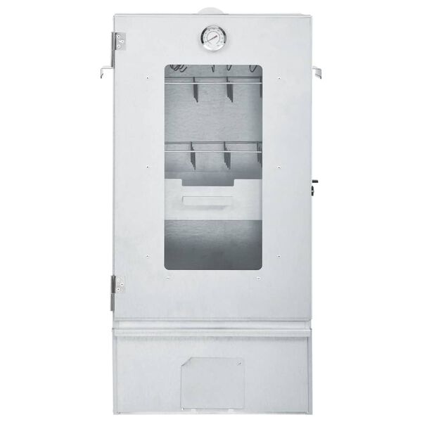 vidaXL バーベキューオーブンスモーカー 1kg ウッドチップ 44.5x29x124 cm