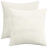 vidaXL クッションカバー 2 pcs HEERLEN クリーム 40 x 40 cm コーデュロイ