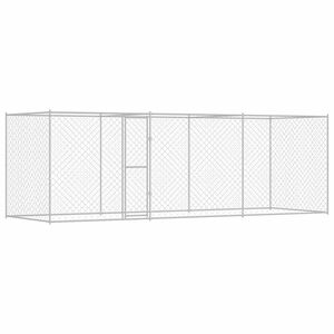 vidaXL 犬用ケージ シルバー 600 x 200 x 200 cm 亜鉛めっき鋼