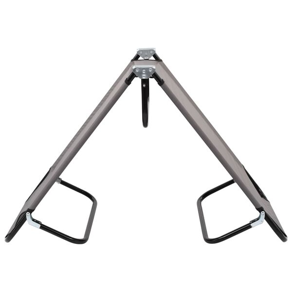 vidaXL 折りたたみ式サンラウンジャー グレー スチール製