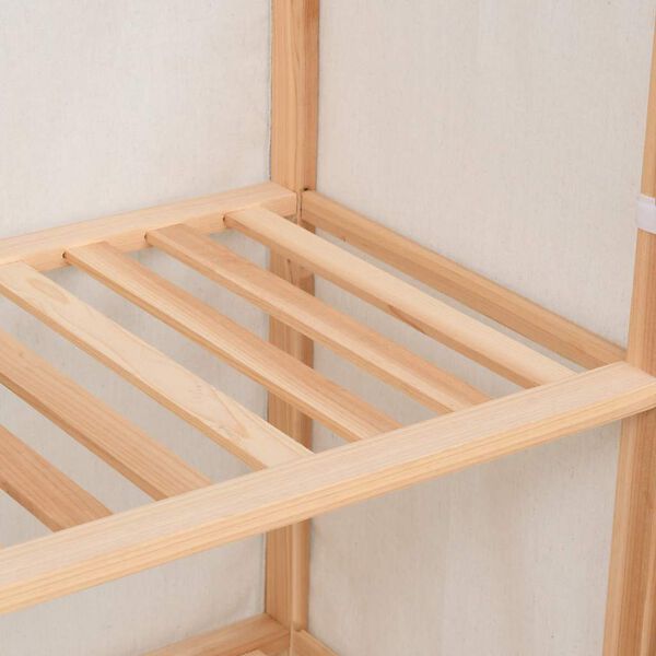 vidaXL 3段 洋服ダンス ホワイト 79x40x170cm