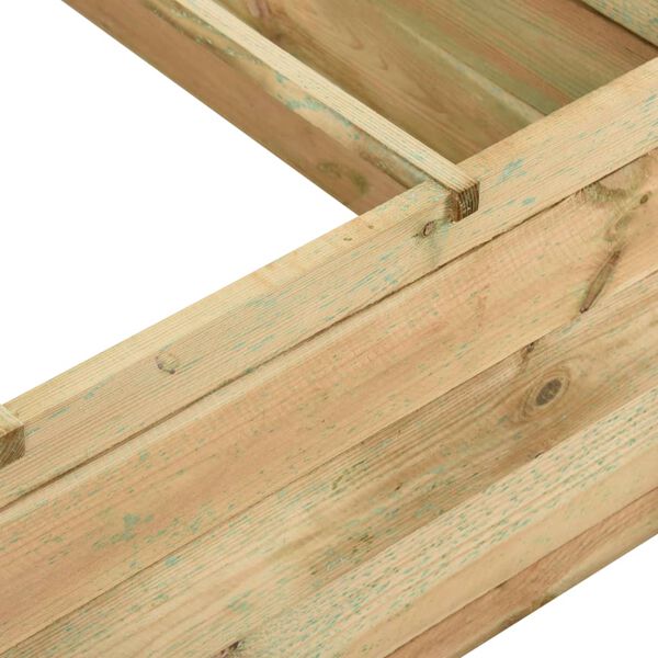 vidaXL ガーデンレイズドベッド 野菜用 含浸パイン材 120x120x40cm