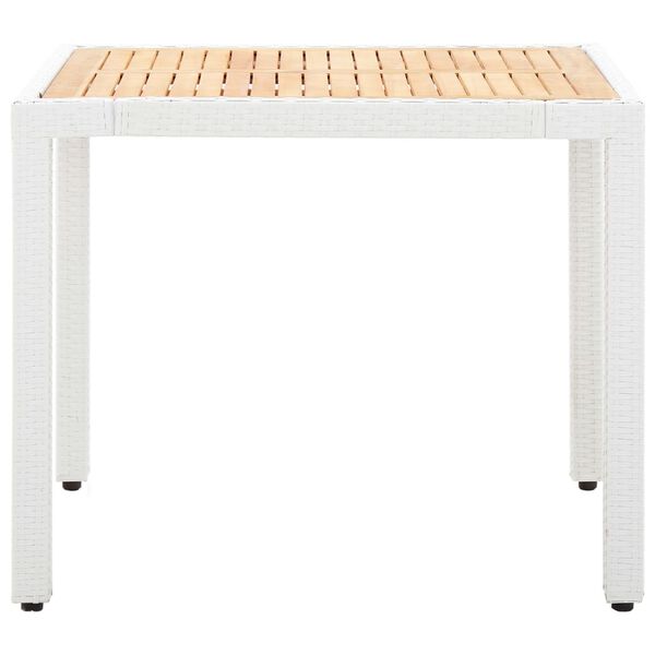 vidaXL 屋外ダイニング5点セット ポリラタン製 ホワイト