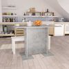 vidaXL ダイニングテーブル コンクリートグレー 110x60x75cm パーティクルボード