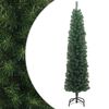 vidaXL スリム型 人工クリスマスツリー スタンド付き グリーン 180cm PVC製