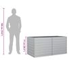 vidaXL レイズドガーデンベッド 160x80x77 cm 亜鉛メッキ鋼製 シルバー
