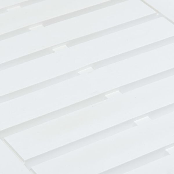vidaXL ガーデンテーブル 78x55x38cm プラスチック製 ホワイト