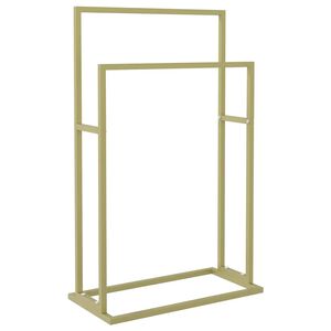 vidaXL 自立式タオルラック ゴールド 48x24x78.5cm 鉄製