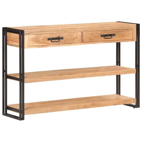 vidaXL サイドボード 120x30x75cm アカシア無垢材