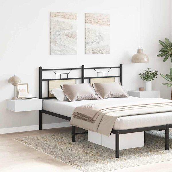 vidaXL 壁面取付型ナイトチェスト 2個 白色 40x30x15cm パーティクルボード