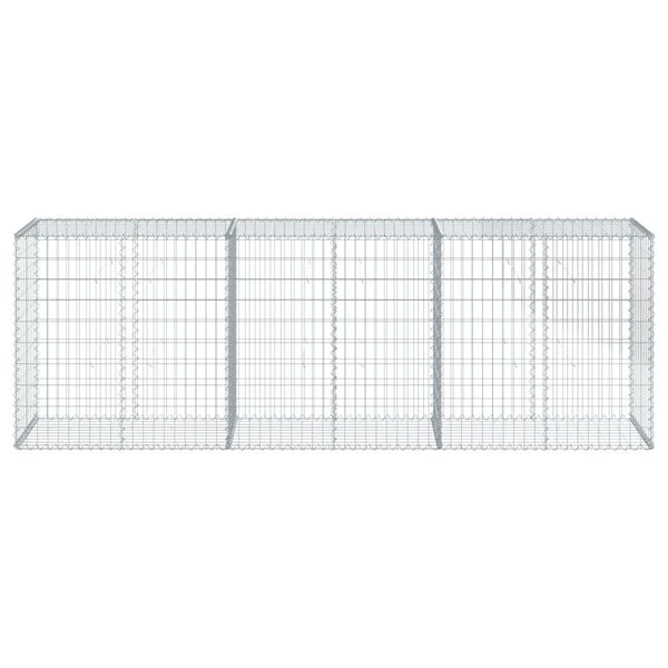 vidaXL 蛇籠バスケット カバー付き 300x50x100cm 亜鉛メッキ鉄