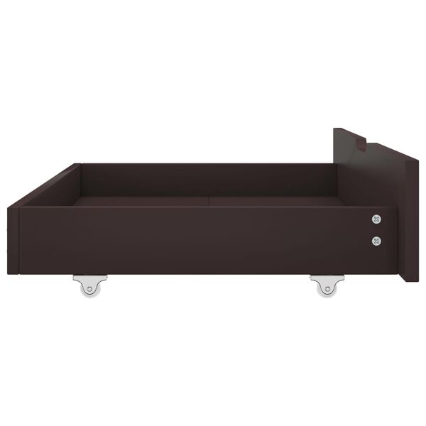 vidaXL 321988 vidaXL Bed Drawers 2 pcs Dark Brown Solid Pine Wood