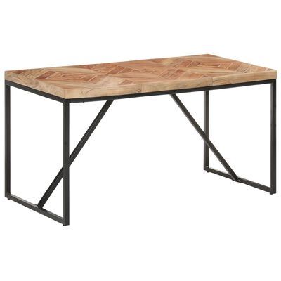 vidaXL ダイニングテーブル 140x70x76 cm アカシア無垢材＆マンゴー無垢材