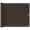 vidaXL バルコニースクリーン ブラウン 75x500cm 高密度ポリエチレン