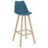 vidaXL バースツール 2点 ターコイズ PP＆ブナ無垢材