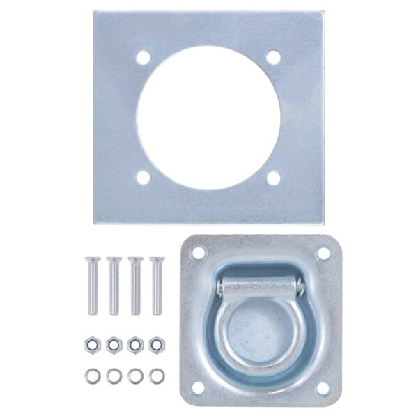 vidaXL トレーラー用 ラッシングリング 亜鉛メッキ鋼製 8点 2000kg