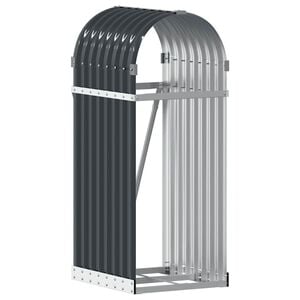 vidaXL ログホルダー アンスラサイト 40x45x100 cm 亜鉛メッキ鋼