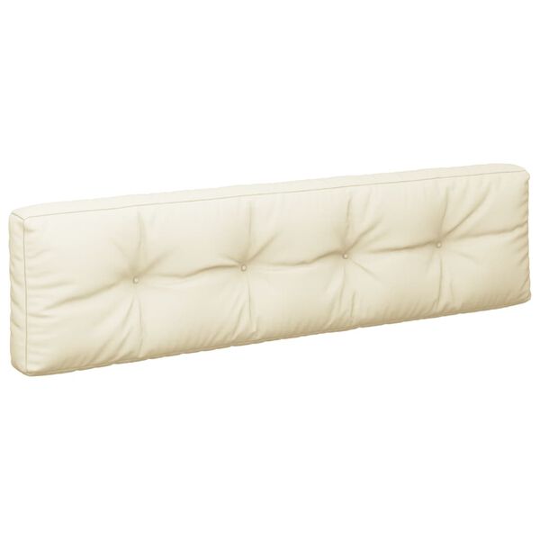 vidaXL パレットソファクッション 2点 クリーム ファブリック