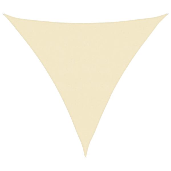 vidaXL サンシェードセイル 160g/m&sup2; クリーム 6x6x6m 高密度ポリエチレン