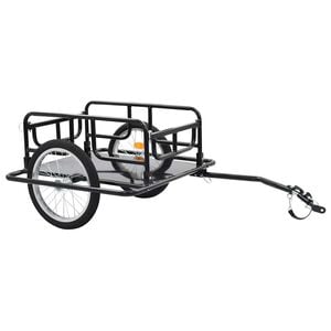 vidaXL 自転車用トレーラー130x73x48.5 cm スチール製 ブラック