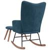 vidaXL ロッキングチェア（スツール付き）ブルーベルベット