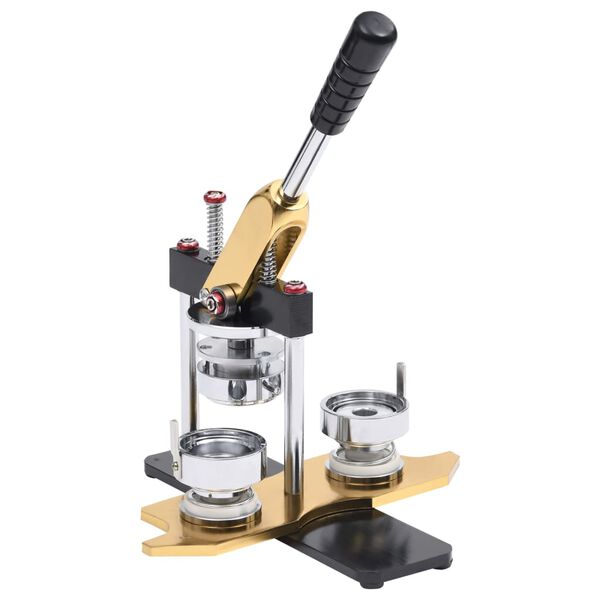 vidaXL 缶バッチマシン サークルカッター＆回転式穴あけパンチ付き 25mm