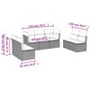 vidaXL ガーデンソファ7点セット クッション付き グレー ポリラタン