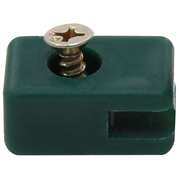 vidaXL ガーデンフェンス用ワイヤーホルダー ネジ付き 100点セット グリーン