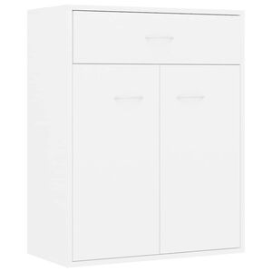 vidaXL サイドボード 白色 60x30x75cm パーティクルボード