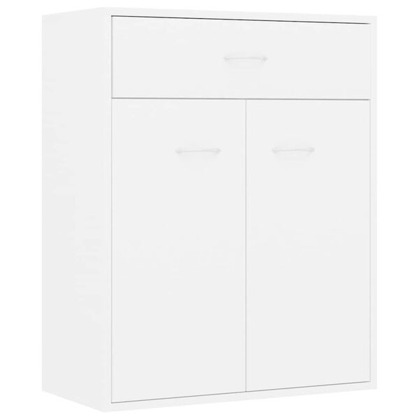 vidaXL サイドボード 白色 60x30x75cm パーティクルボード