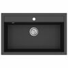 vidaXL キッチンシンク 一槽シンク 花こう岩製 ブラック