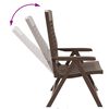 vidaXL ガーデンリクライニングチェア 2点 プラスチック製 モカ